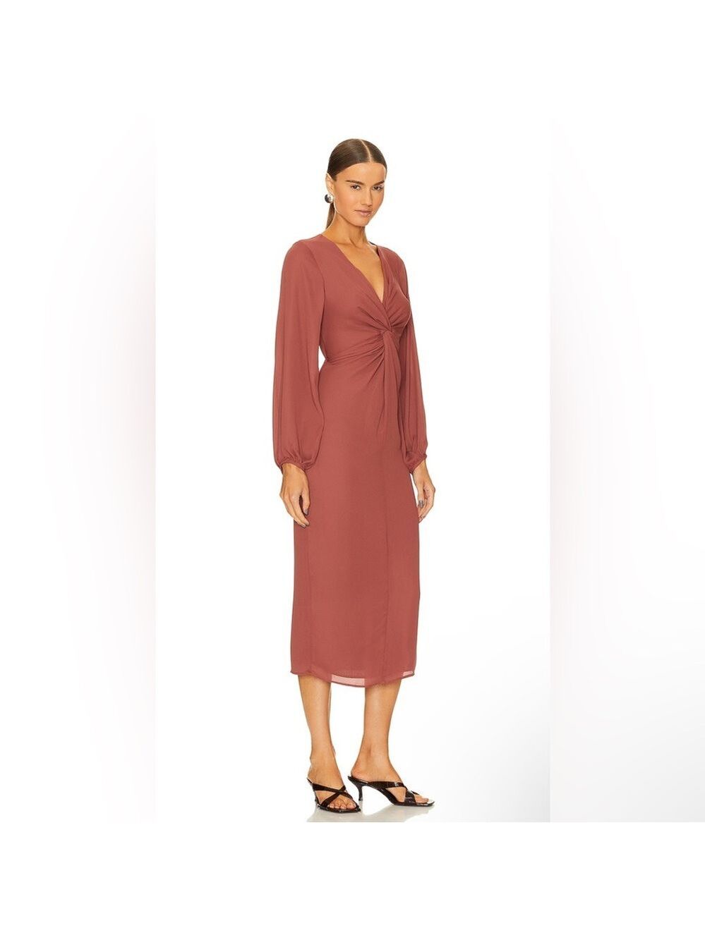 NWT $297 Krisa Twist Front Maxi in Cinnamon 🤎 - Picture 3 of 4